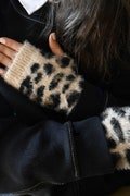 Women's Leopard Mittens - Panther Pattern Hand Warmers - Trendy Mittens - Fashion Accessories - Sucre et Cinelle