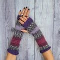 Wool wrist arm warmers - Mothers gift - Fall fashion gloves - Fingerless wool gloves mittens- Knit hand warmers - Winter knitted gloves