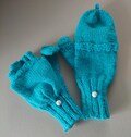 Convertible mittens / fingerless gloves, SOME WOOL, size S, flip top mittens, flip thumb, texting gloves, glittens